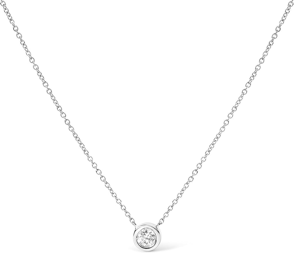 Lab Grown Diamond Round Pendant Necklace