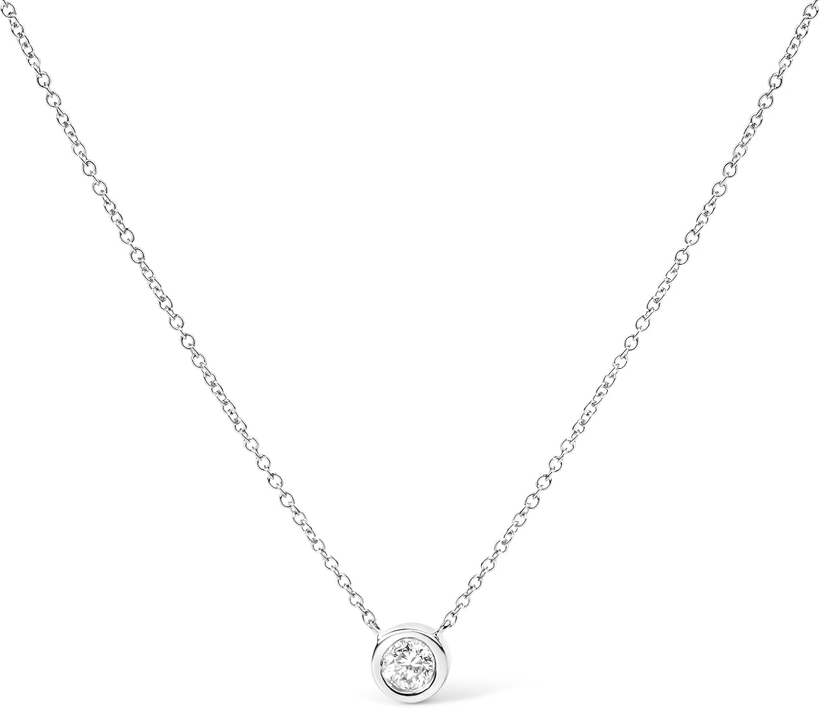 Lab Grown Diamond Round Pendant Necklace