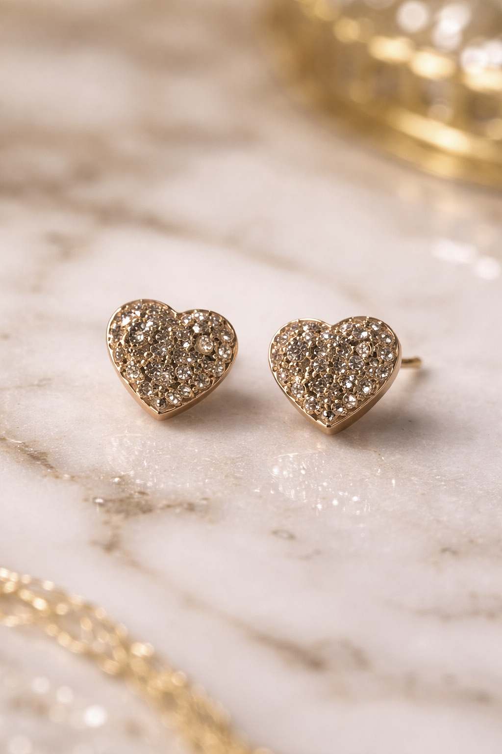 Heart-Shaped Diamond Earrings