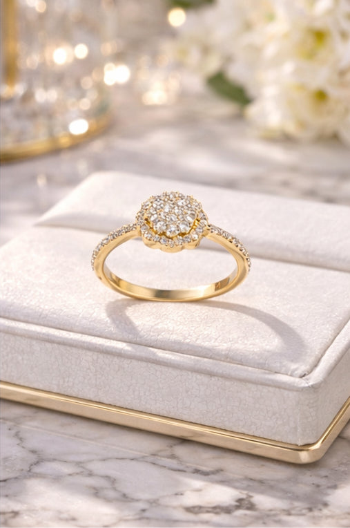 Diamond Flower Ring