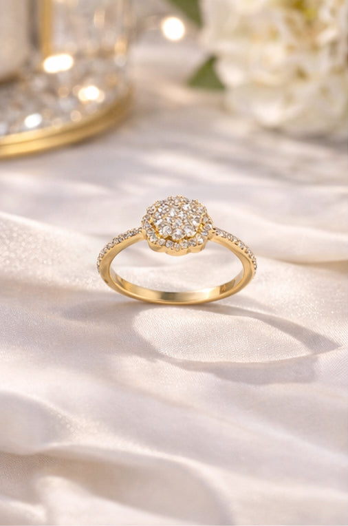 Diamond Flower Ring
