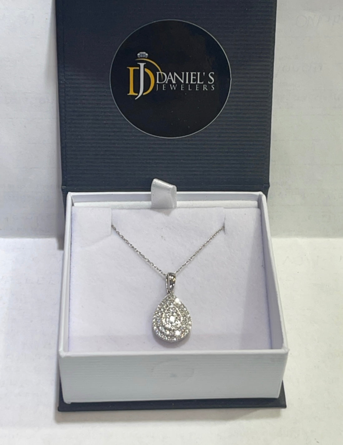 Pear Shape Diamond Pendant Necklace