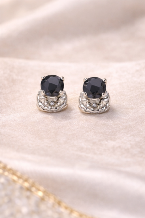 Black Diamond Stud Earrings