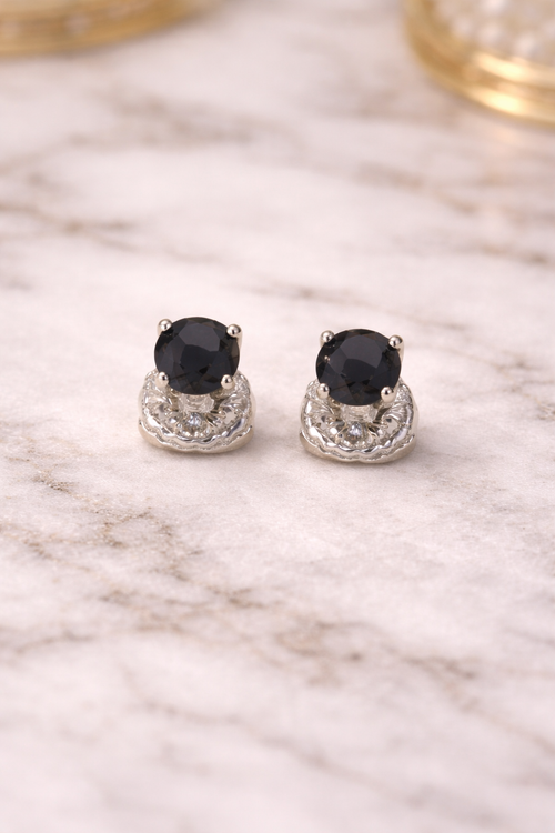 Black Diamond Stud Earrings