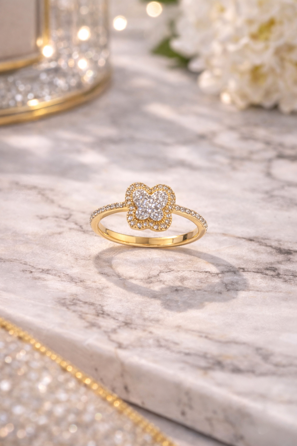 Diamond Butterfly Ring