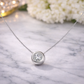 Lab Grown Diamond Round Pendant Necklace