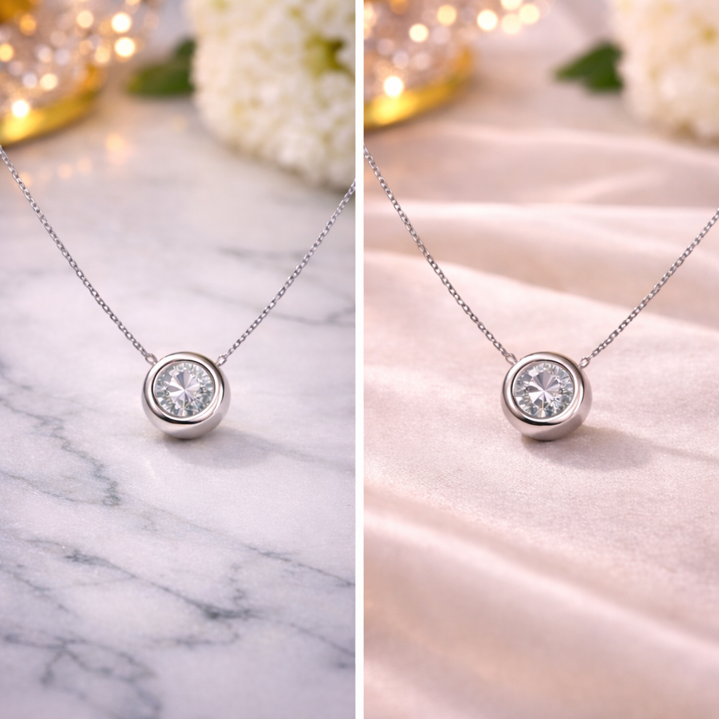 Lab Grown Diamond Round Pendant Necklace